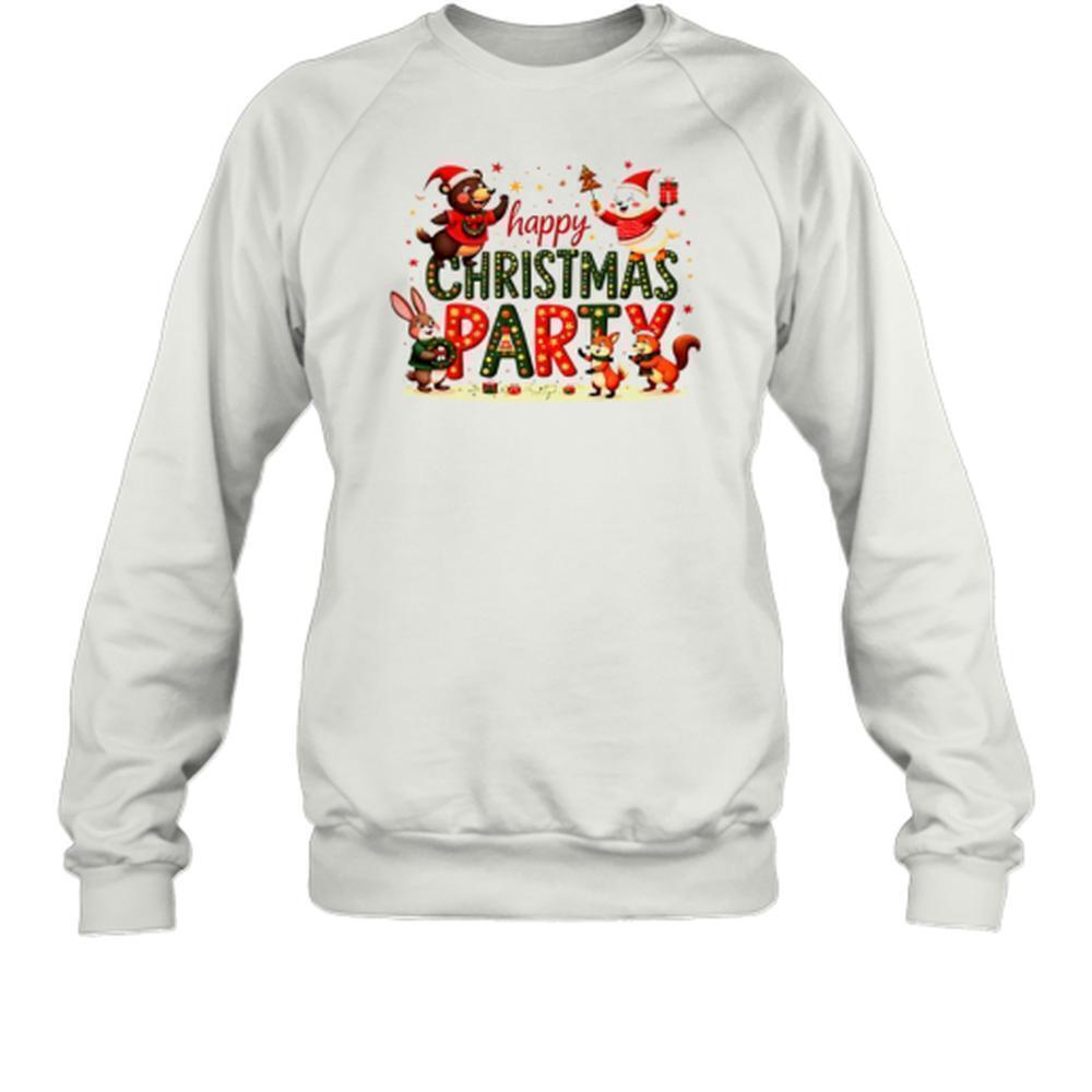 Cartoon Happy Christmas Farm Animal Holiday Sweatshirt